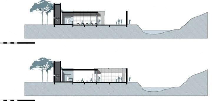 plano explicativo del movimiento de puertas