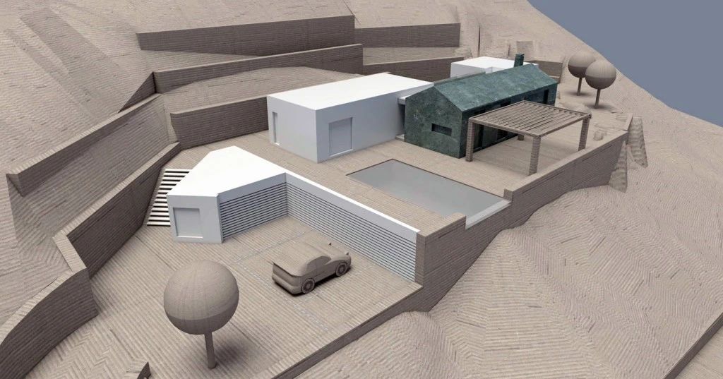 Villa Melana en despiertaymira. Obra de Valia Foufa y Panagiotis Papassotiriou. MAQUETA