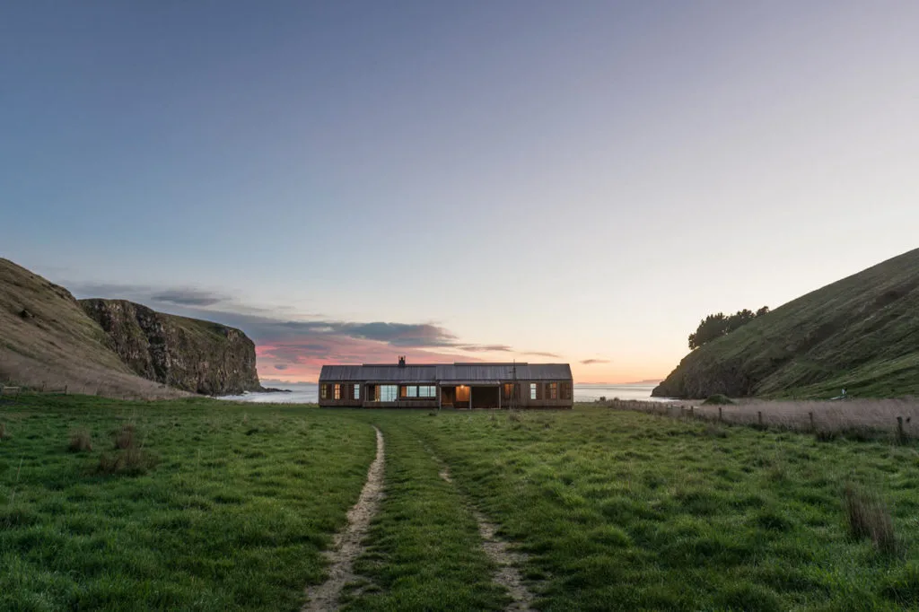 Una granja con vistas al mar. Nueva Zelanda