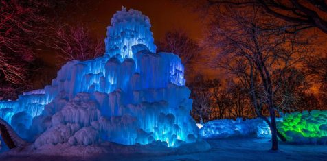 Navidades norteamericanas en un castillo de hielo