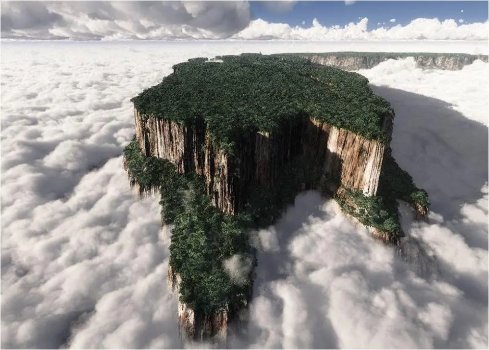Monte Roraima, una meseta de arenisca de 2.810 metros de altura