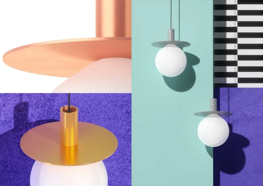 Lámpara Suprematic versión Disc con anillo soldado al casquillo metálico