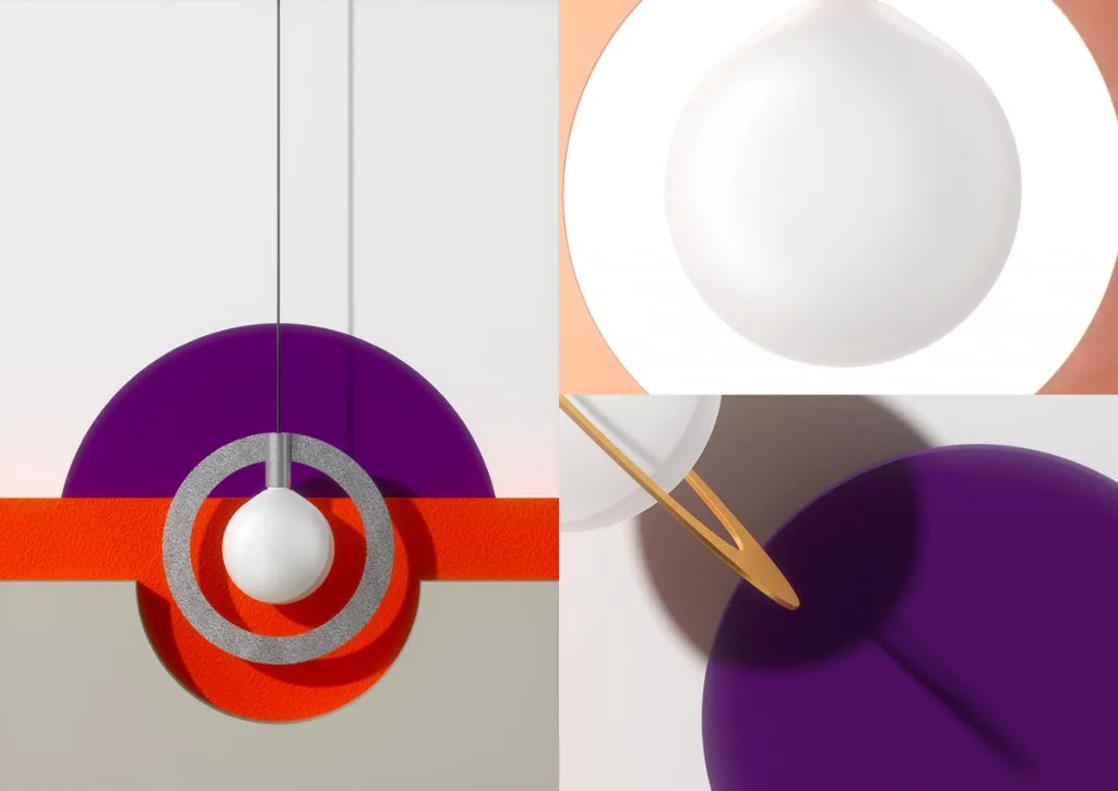 Lámpara Radius con grandes aros