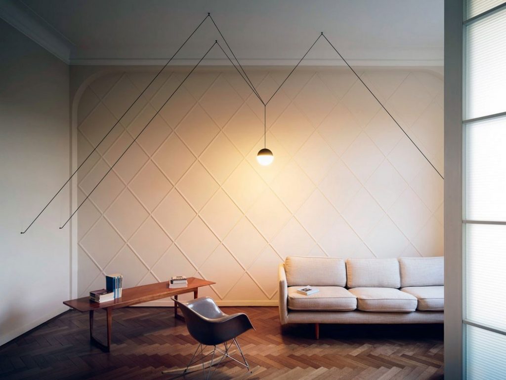 Pieza de la colección minimalista String Lights de Michael Anastassiades