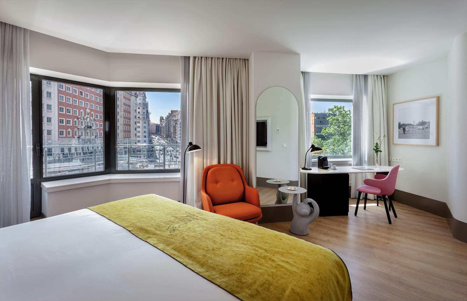 Detalle de una de las habitaciones del Hotel Barceló Torre de Madrid 