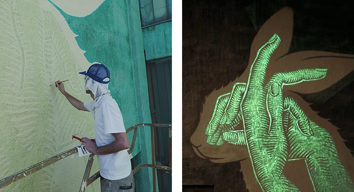 Detalle de la obra de Reskate studio