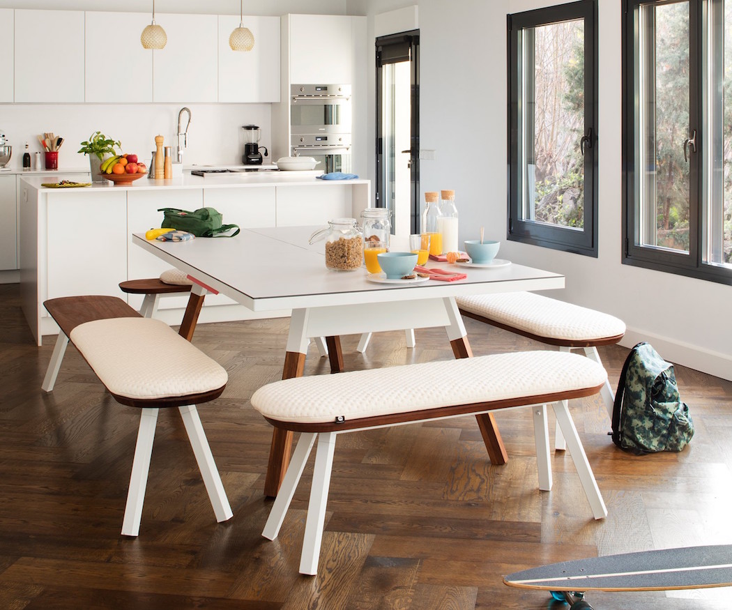mesa pinpon cnvertida en mesa comedor