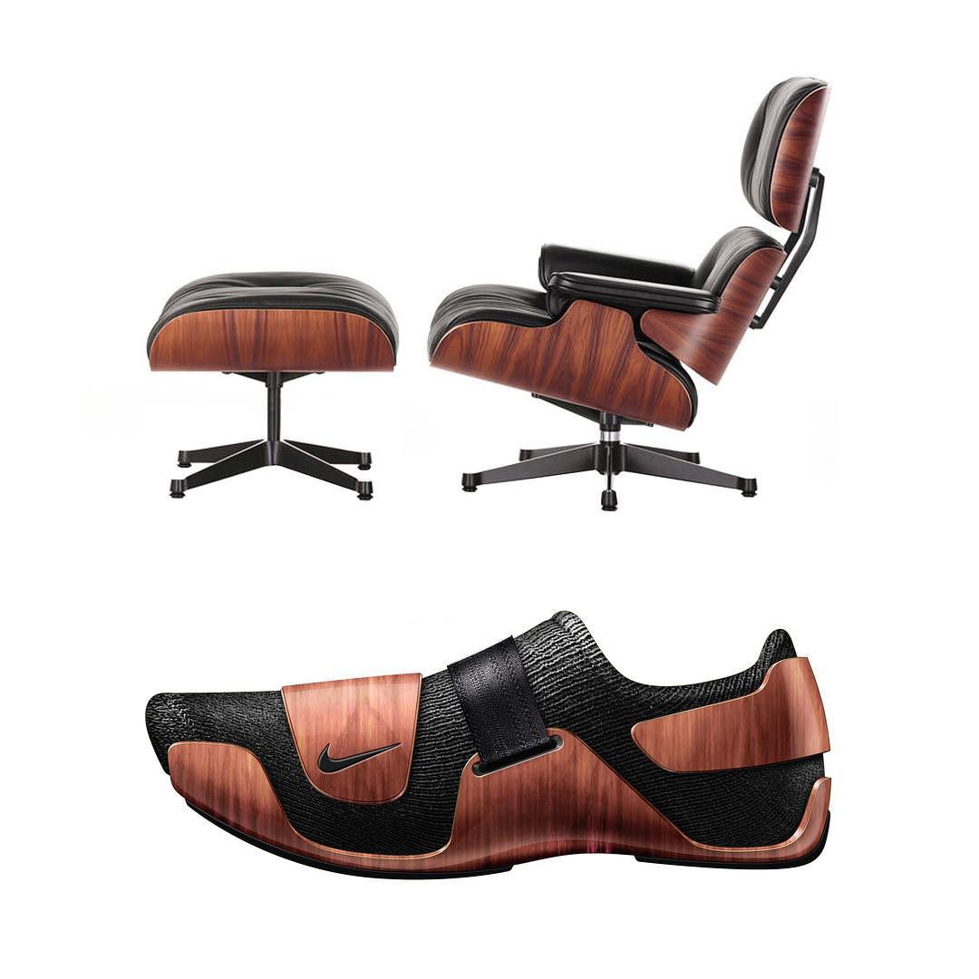 sillón lounge y zapatilla nike 