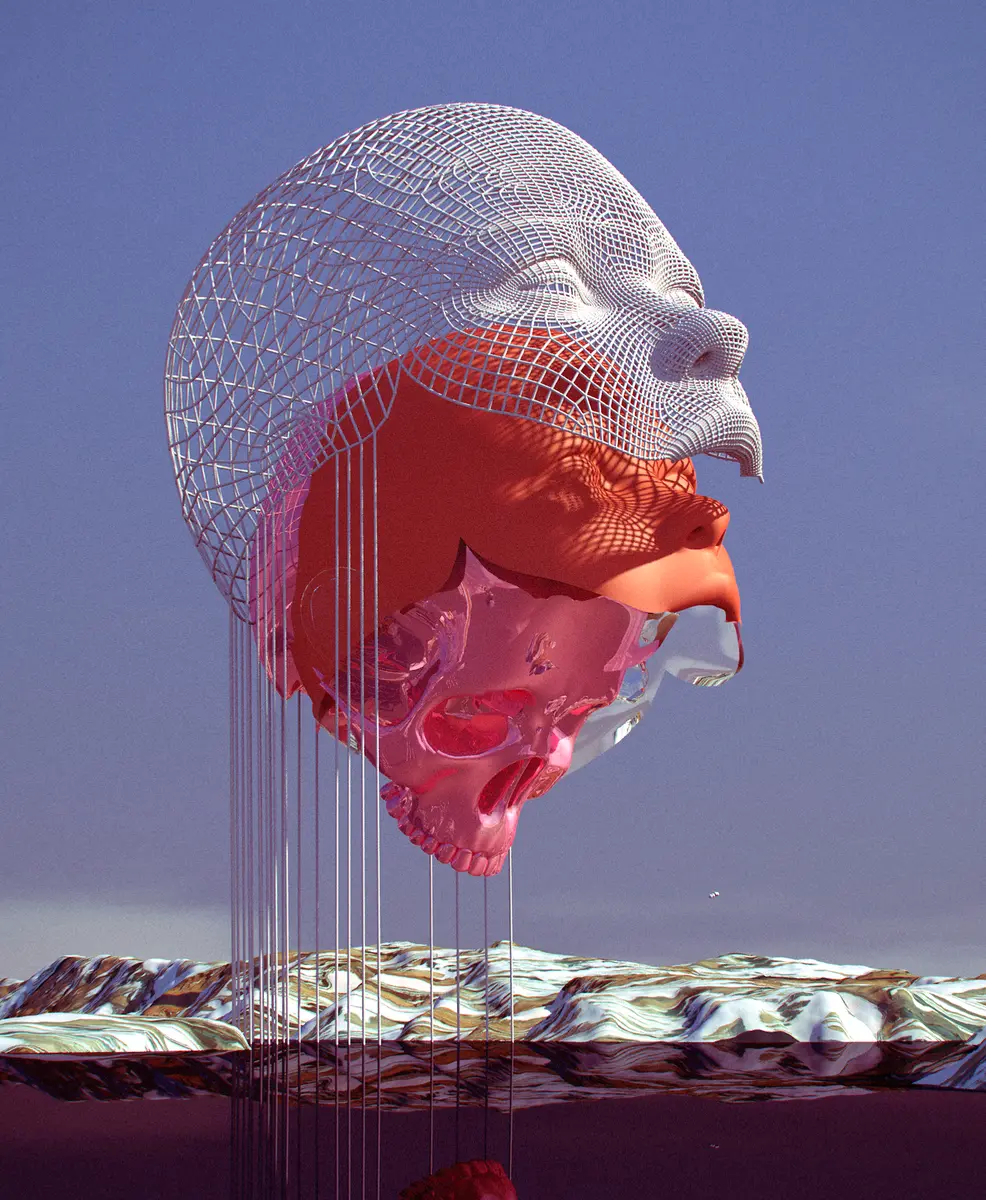 rostros y calaveras obra del fotografo digital chad knight