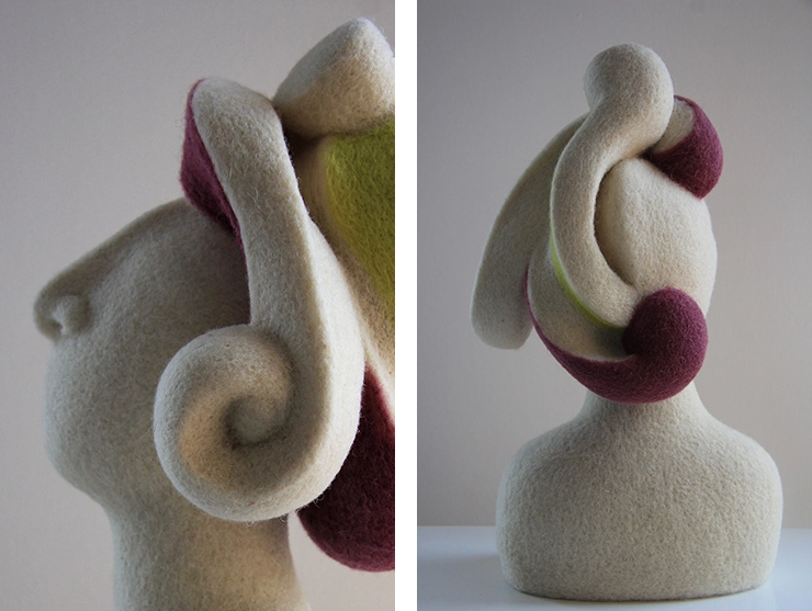 Pura lana, esculturas enigmáticas y delicadas