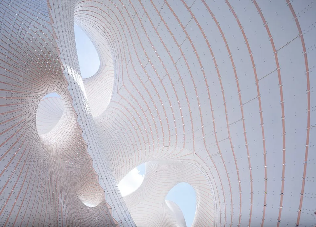 Detalle de las tirras estructurales de grosor inferior a una momeda