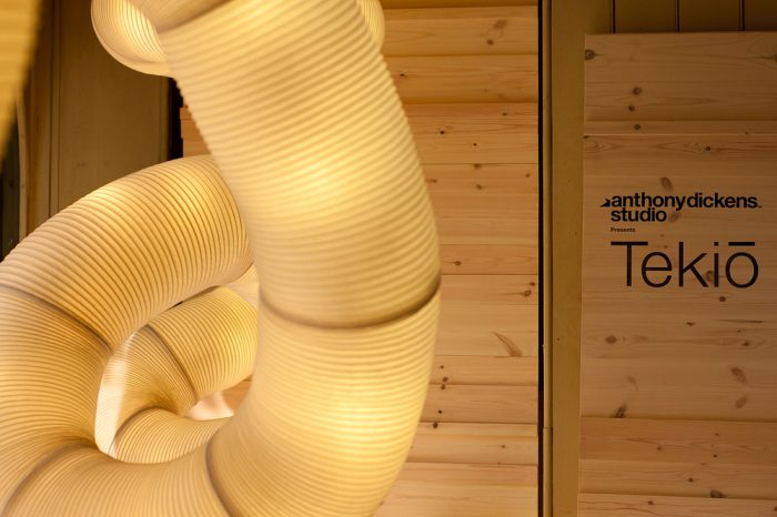 detalle de las luces led de la lampara tekio