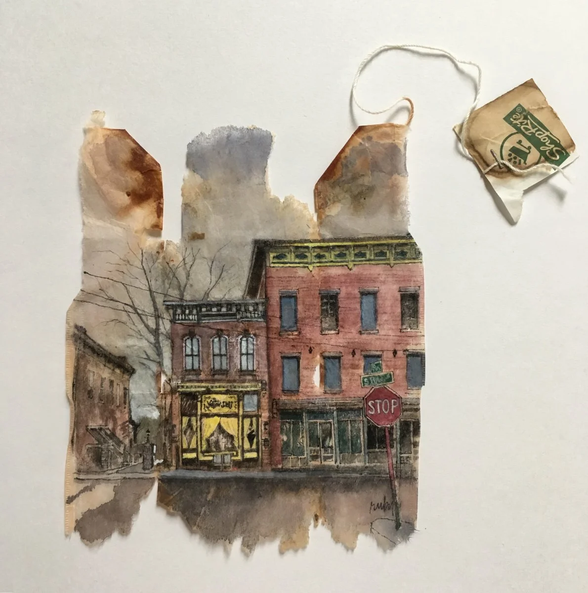 bolsitas de te pintadas por Ruby Silvious