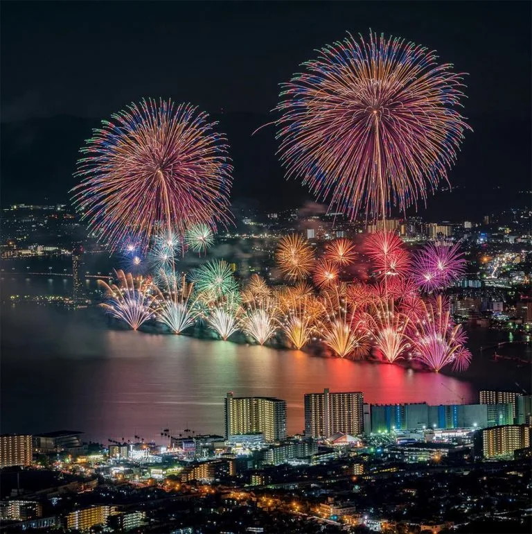 fuegos artificiales japoneses fotografiados por keisuke