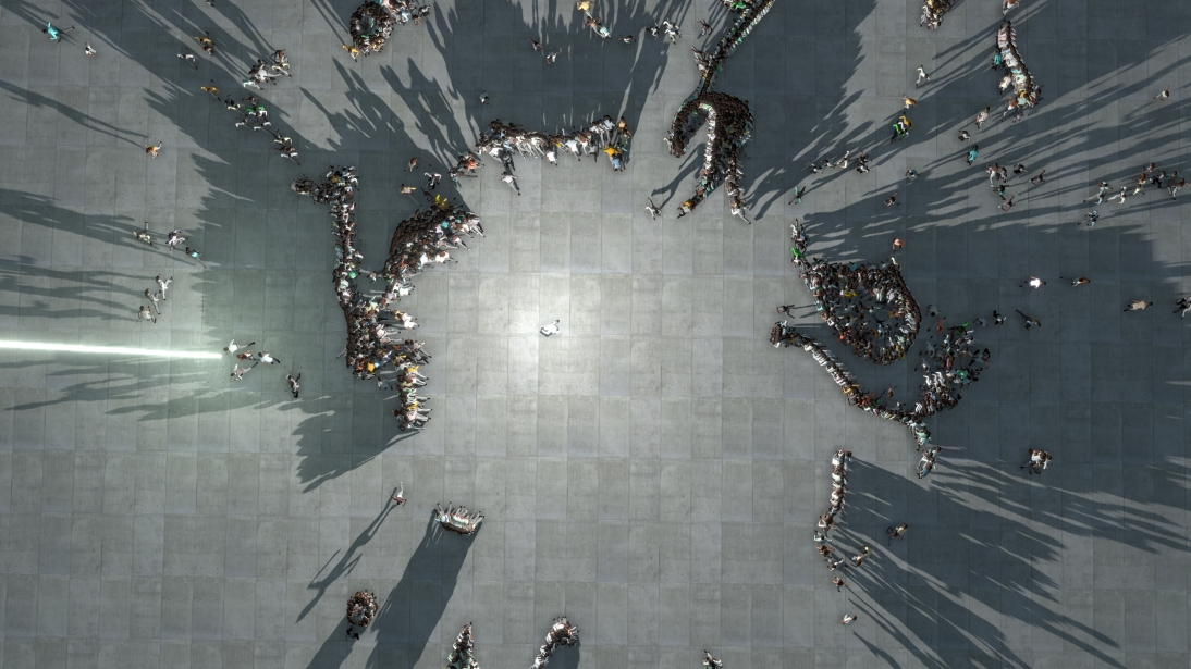 paisaje abstracto de la obra emergence