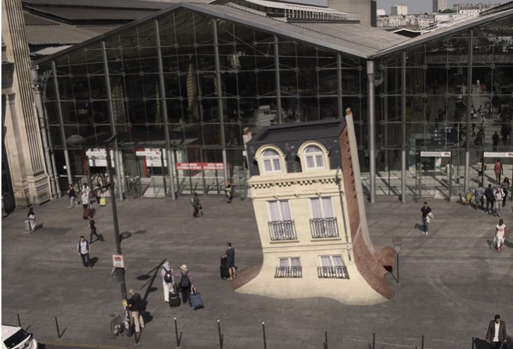 instalacion Maison Fond, casa que se va derritiendo ante nuestros ojos