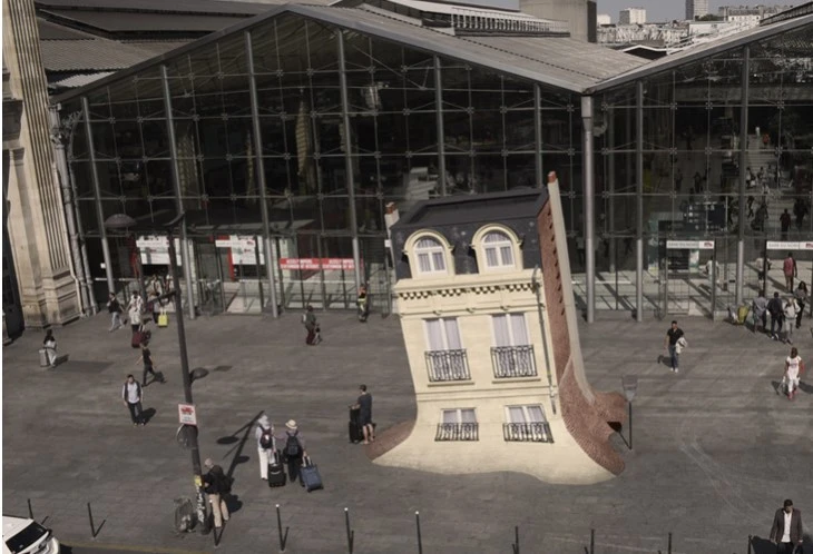 instalacion Maison Fond, casa que se va derritiendo ante nuestros ojos