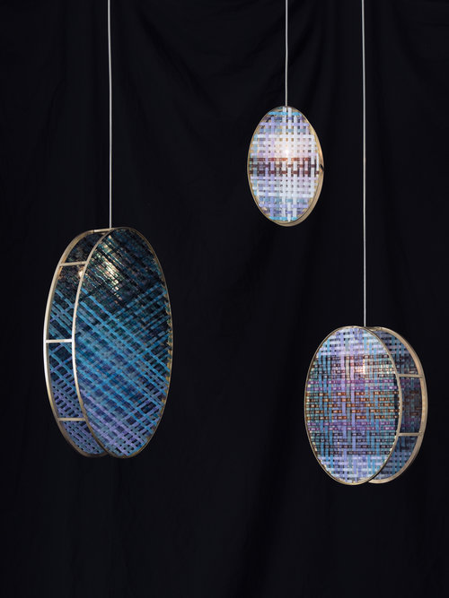 colección de lámparas decorativas Woven Glass
