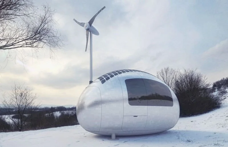  microcapsule en la nieve, un conjunto de cabañas turísticas muy especiales.