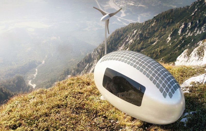 microcapsule es una vivienda autónoma que genera su propia energía 