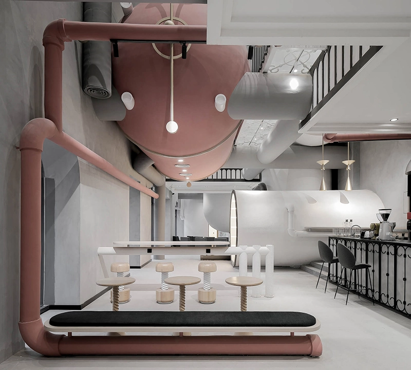 Vista general de las oficinas de Ideas Lab en Shangái obra del arquitecto Li Xiang