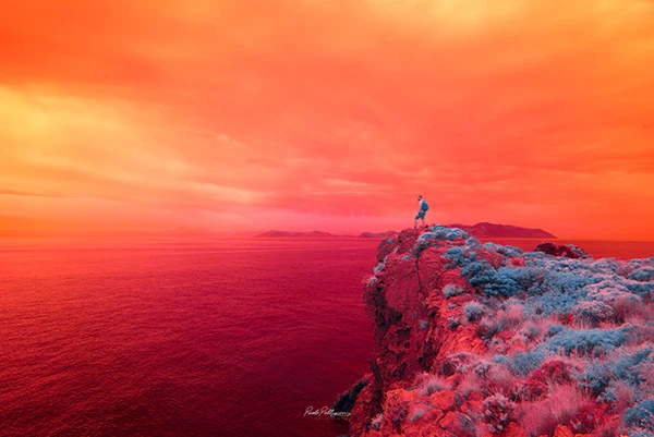 rojo intenso del archipielago volcanico islas eolias