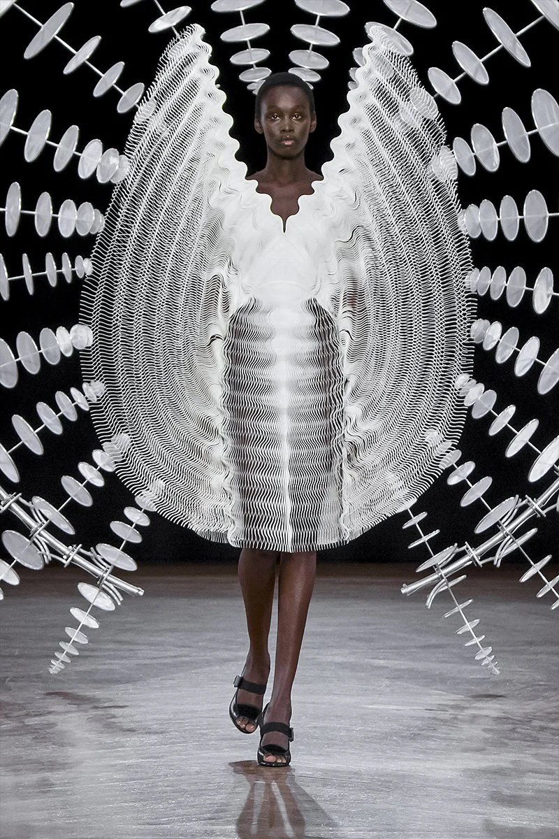 detalle del vestido mezcla armoniosa de diseño digital y alta costura