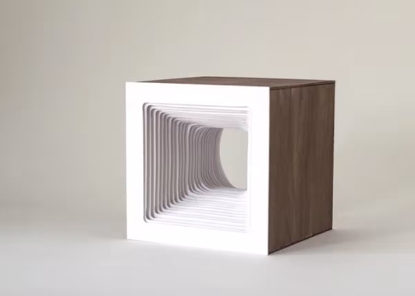 Detalle de la lampara con forma cuadrada