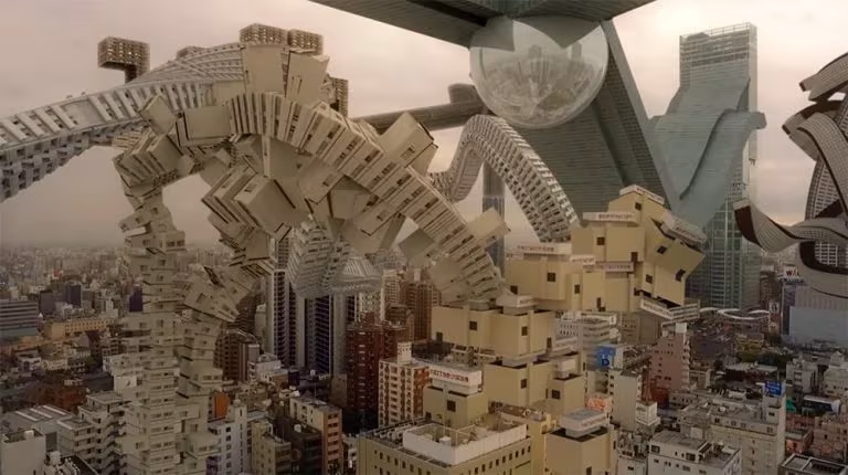 composiciones de edificios imposibles que ofrecen una realidad distorsionada