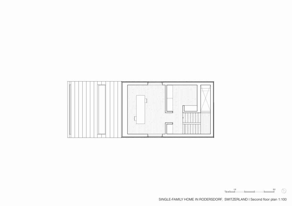 Plano de la segunda planta de la casa de Berrel Berrel Kräutler en Rodersdorf
