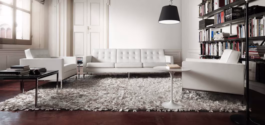 Sofá Florence de Knoll de color blanca