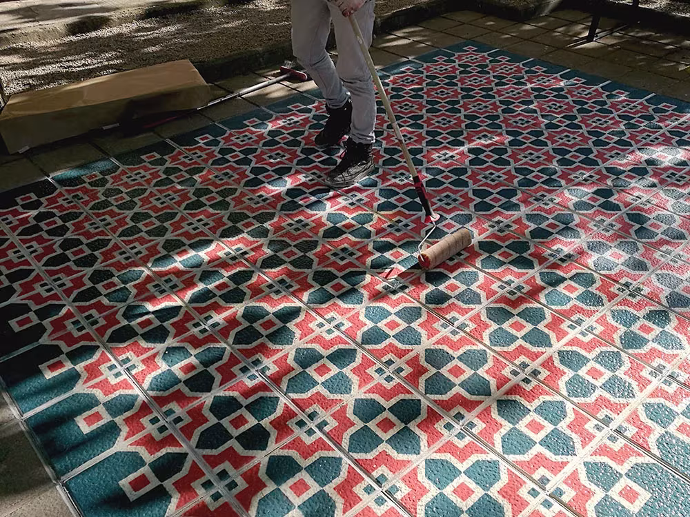 Detalle del proyecto Floor homenaje a la baldosa tradicional catalana