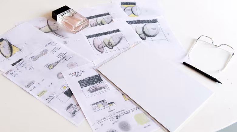 Diseño de los frascos marcadamente minimalistas