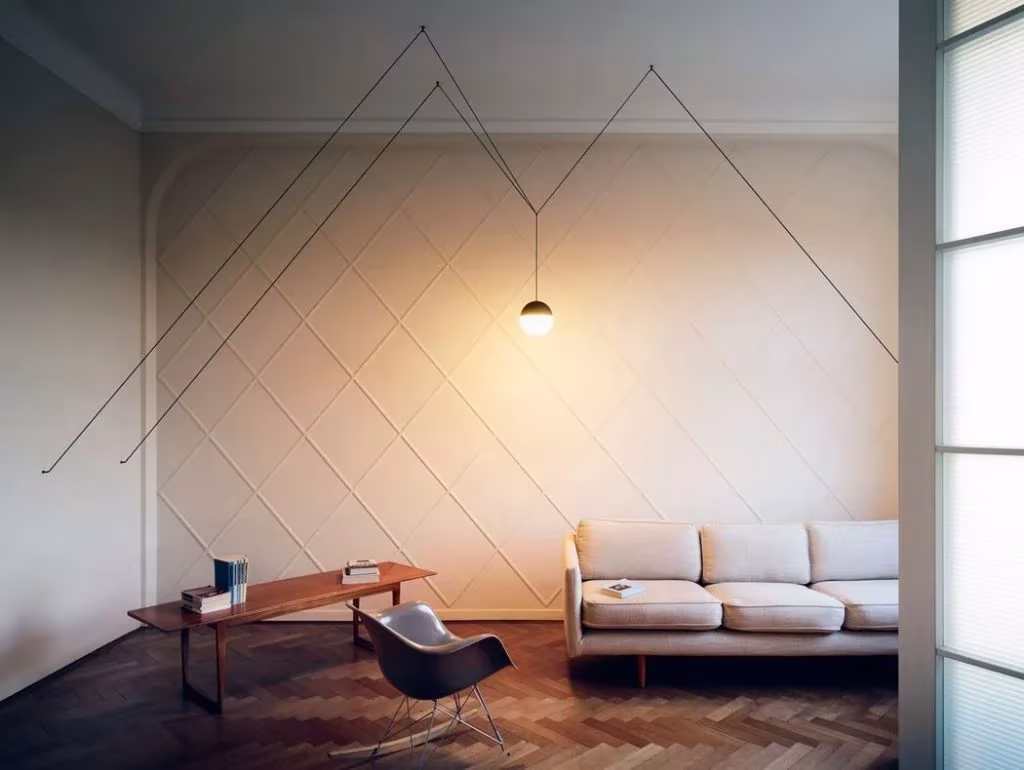 Pieza de la colección minimalista String Lights de Michael Anastassiades
