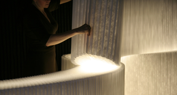 biombo moderno molo con luces LED