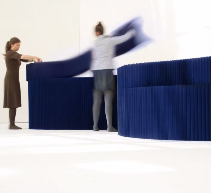 biombo original moderno Kraft Azul Indigo