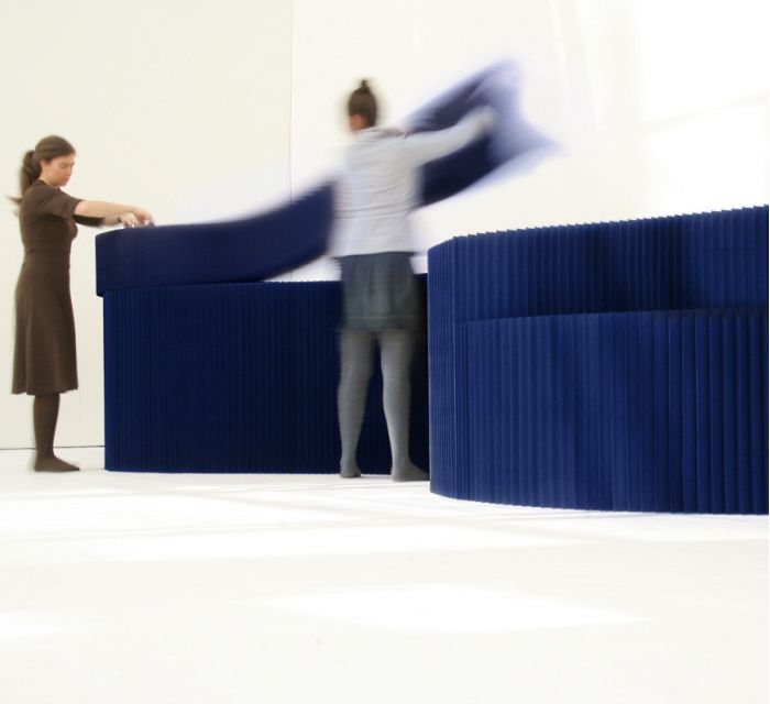 biombo original moderno Kraft Azul Indigo