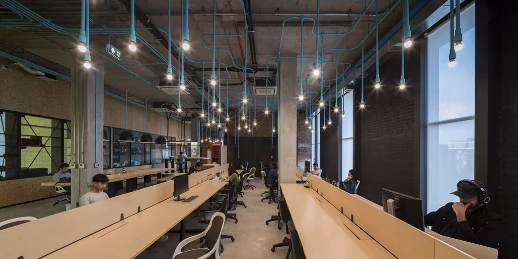 zona para compartir ideas de hubba-to centro de coworking