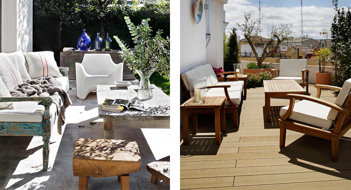 Bancos para exterior de teca Indonesia de BATAVIA