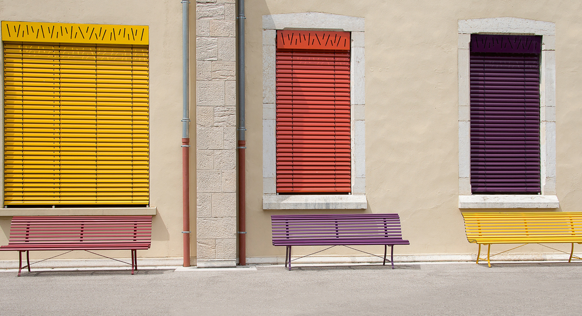 Banco para exterior Louisiane de acero galvanizado