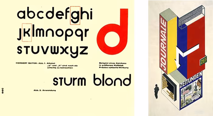 tipografía diseñada por la bauhaus