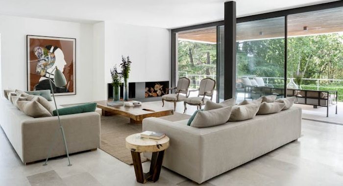 detalle del salón de un chalet