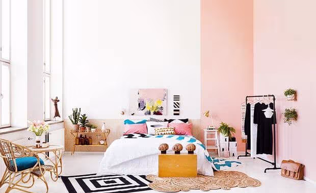 dormitorio decorado estilo boho