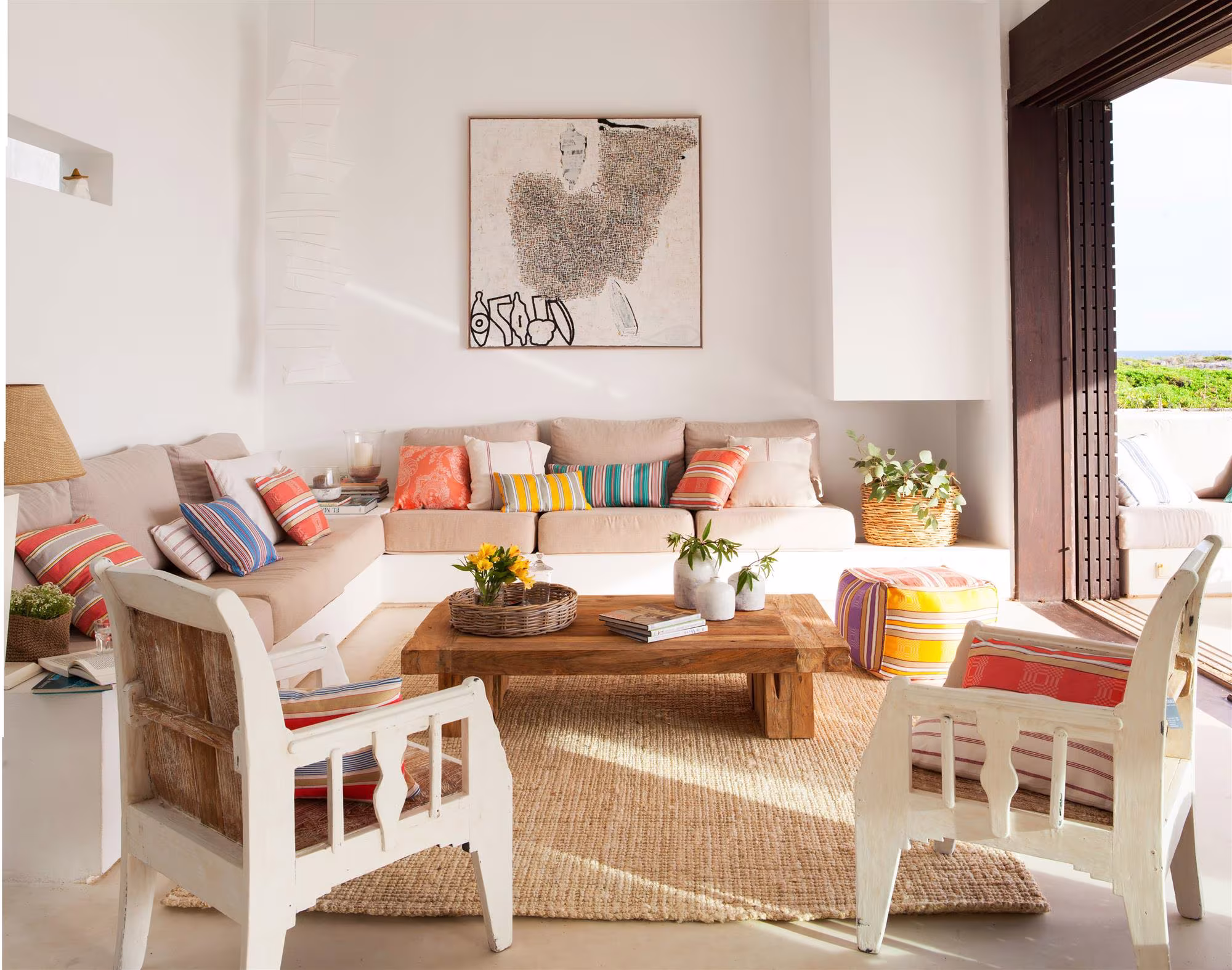 salon decorado siguiendo el feng shui