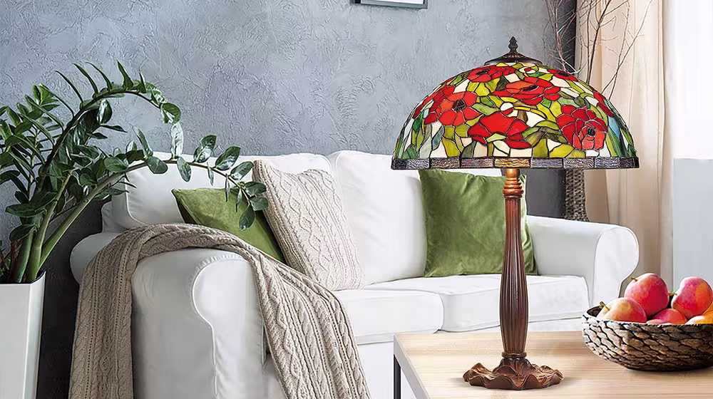lampara tiffany, estilo art nouveau