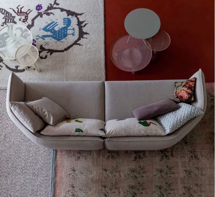 sofa chamfer curvo patricia urquiola moroso