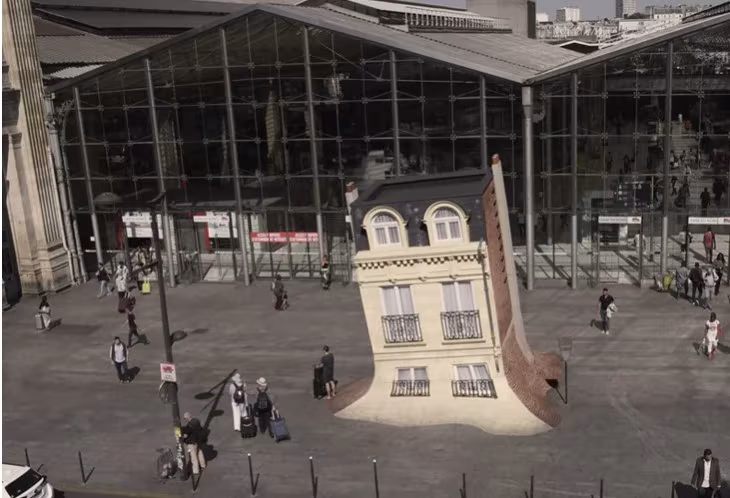 instalacion Maison Fond, casa que se va derritiendo ante nuestros ojos