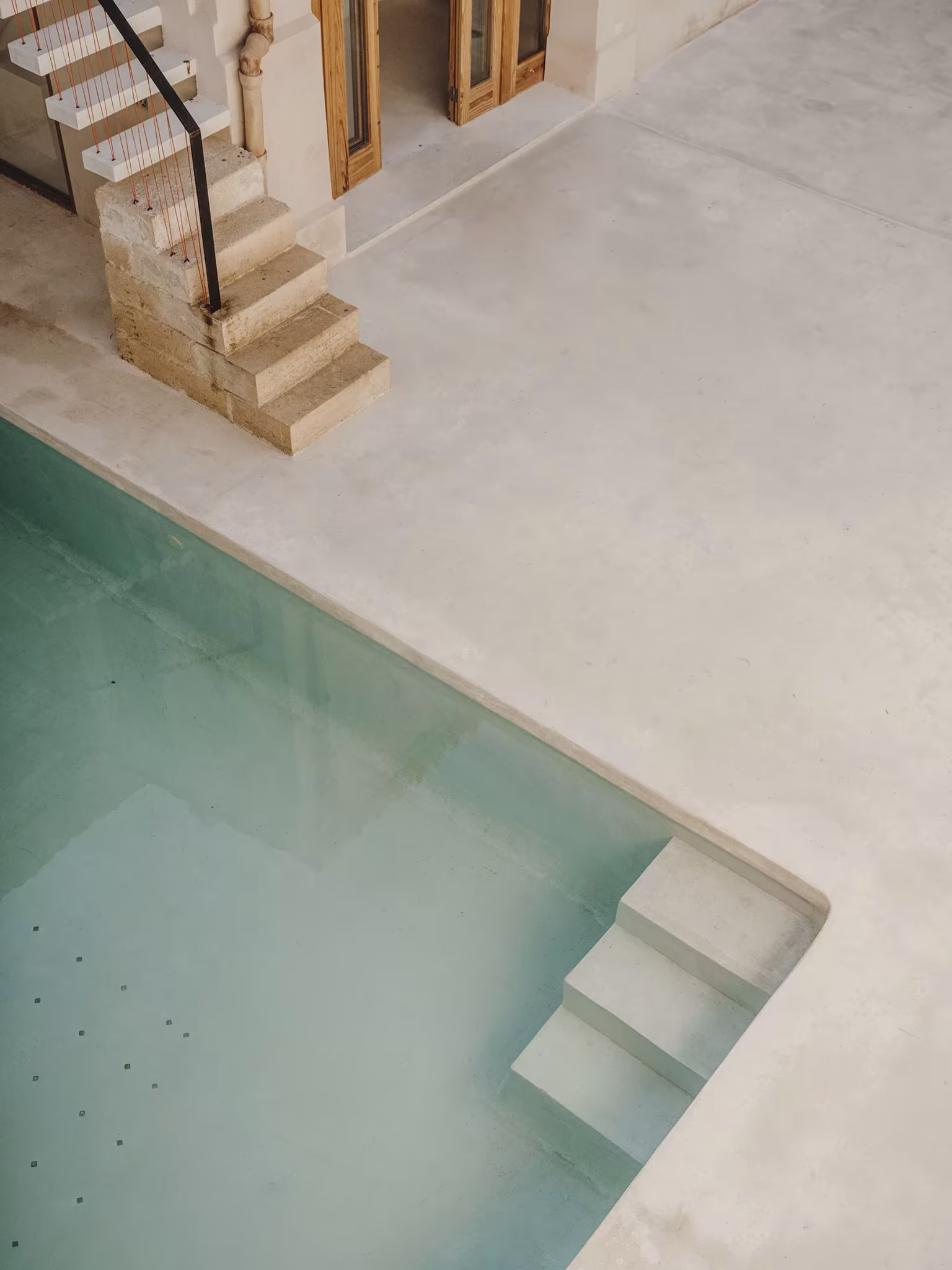 vista aerea de la piscina